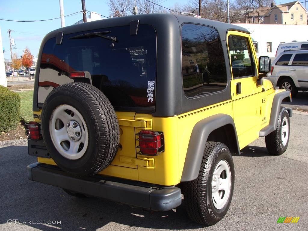 2004 Wrangler X 4x4 - Solar Yellow / Dark Slate Gray photo #5