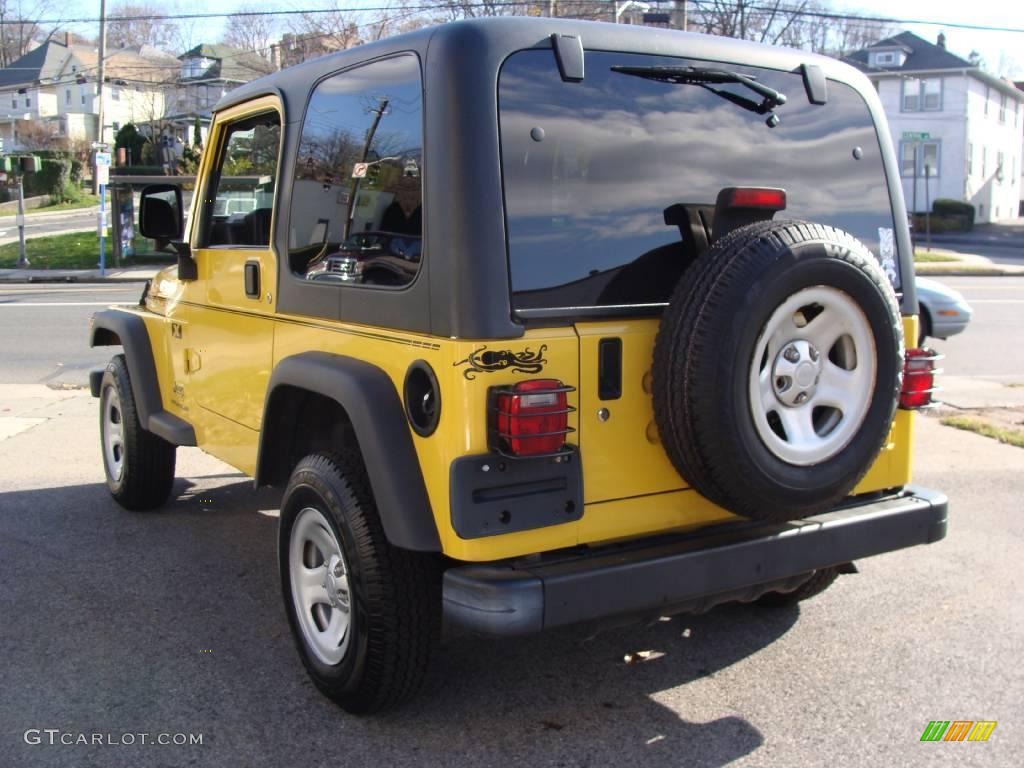 2004 Wrangler X 4x4 - Solar Yellow / Dark Slate Gray photo #7