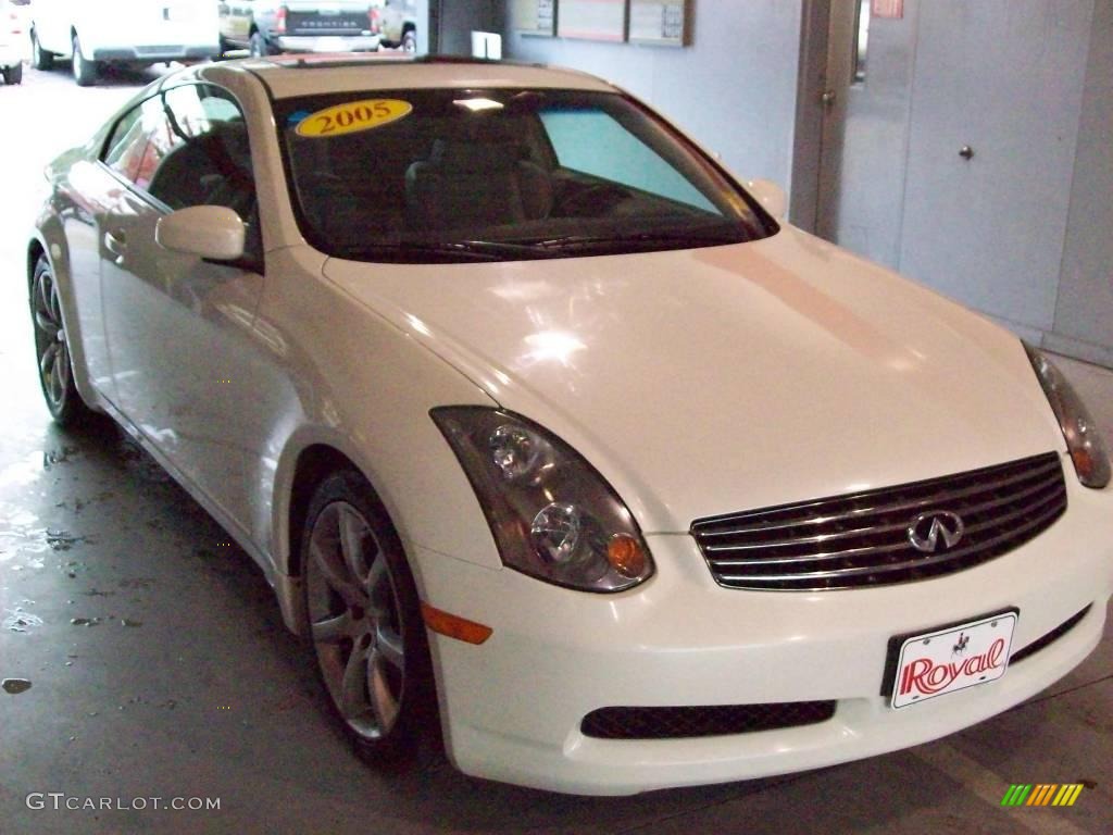 2005 G 35 Coupe - Ivory Pearl / Stone photo #1