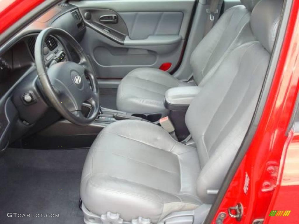 2004 Elantra GT Sedan - Rally Red / Dark Gray photo #10