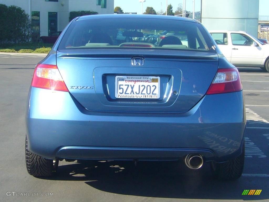 2007 Civic LX Coupe - Atomic Blue Metallic / Gray photo #5