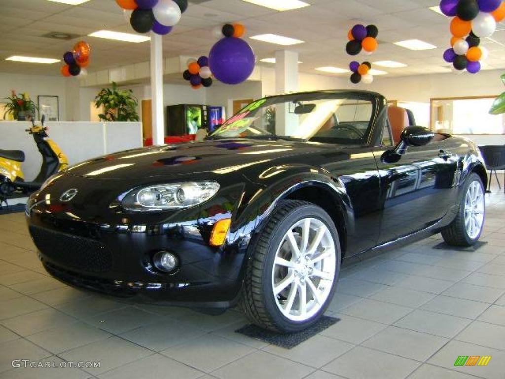 2008 MX-5 Miata Grand Touring Roadster - Brilliant Black / Tan photo #1