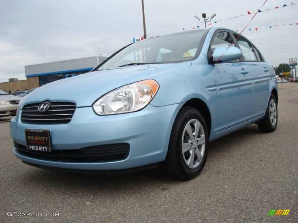 Ice Blue Hyundai Accent