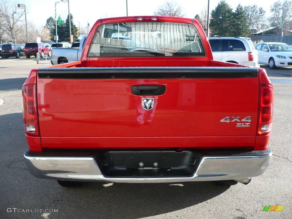 2006 Ram 1500 SLT Quad Cab 4x4 - Flame Red / Medium Slate Gray photo #4