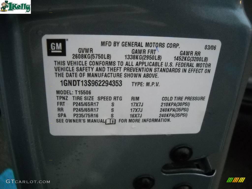 2006 TrailBlazer LS 4x4 - Silver Blue Metallic / Light Gray photo #10