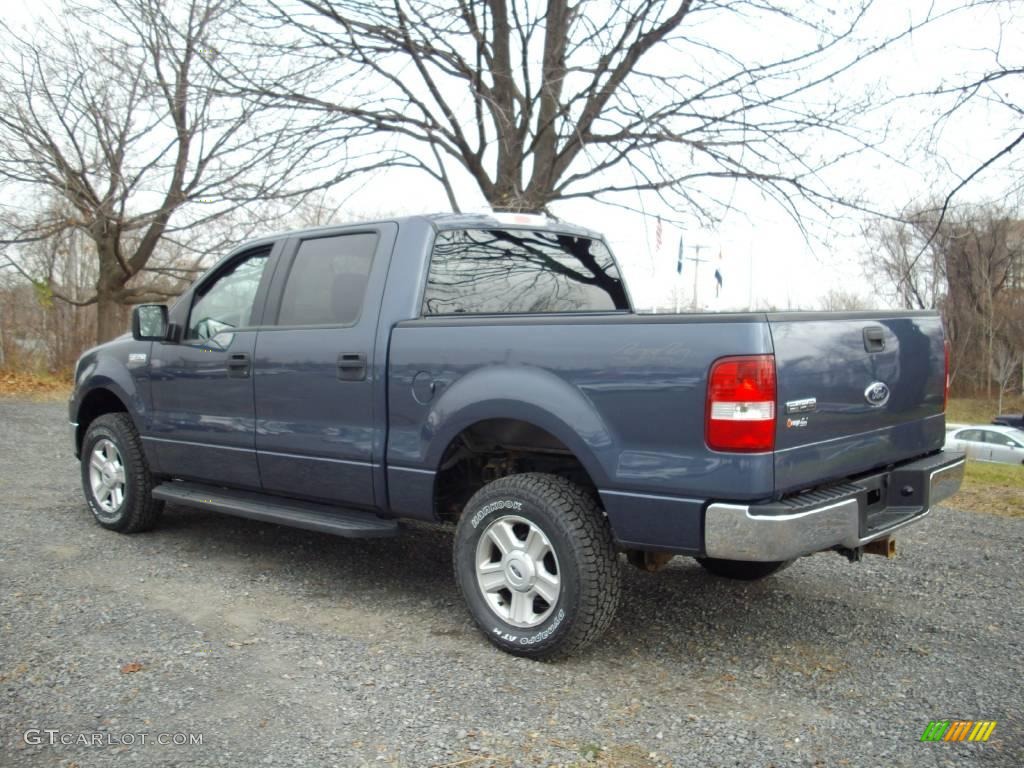 2004 F150 XLT SuperCrew 4x4 - Medium Wedgewood Blue Metallic / Dark Flint photo #2