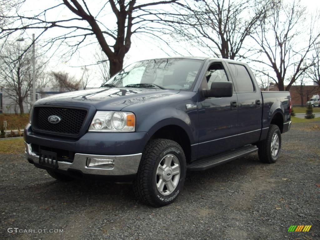 2004 F150 XLT SuperCrew 4x4 - Medium Wedgewood Blue Metallic / Dark Flint photo #5