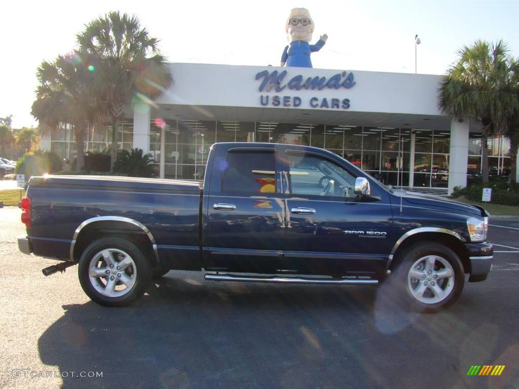 2007 Ram 1500 SLT Quad Cab - Patriot Blue Pearl / Medium Slate Gray photo #40