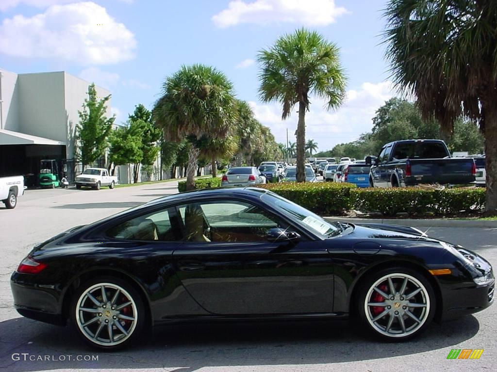 2008 911 Carrera 4S Coupe - Black / Black/Sand Beige photo #2