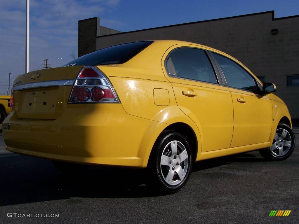2008 Aveo LS Sedan - Summer Yellow / Charcoal photo #8