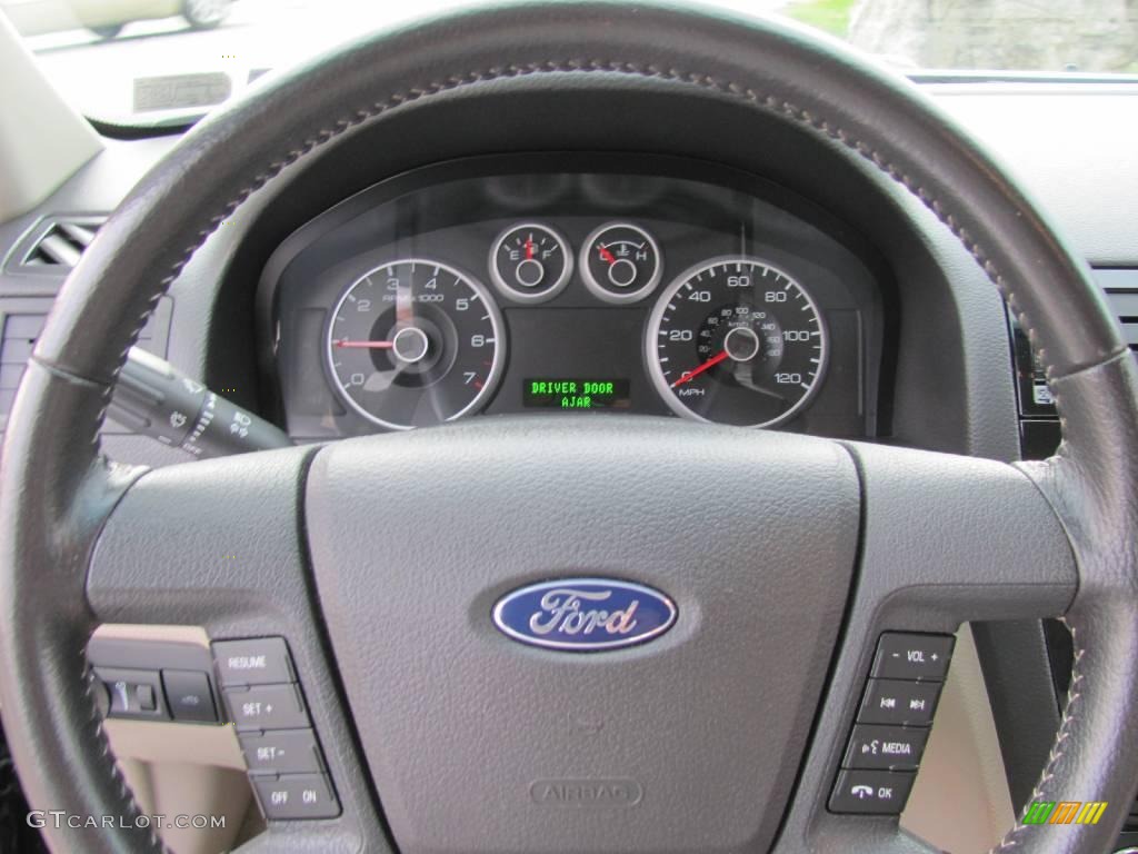 2008 Fusion SEL V6 - Black Ebony / Medium Light Stone photo #22