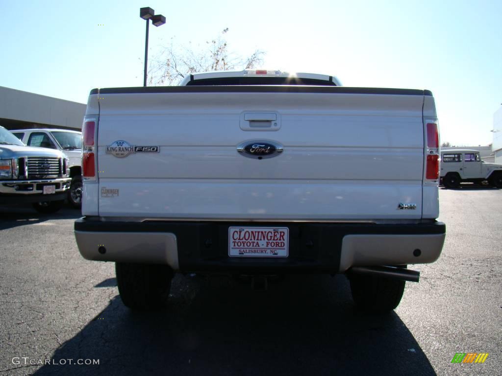 2010 F150 King Ranch SuperCrew 4x4 - White Platinum Metallic Tri Coat / Chapparal Leather photo #4