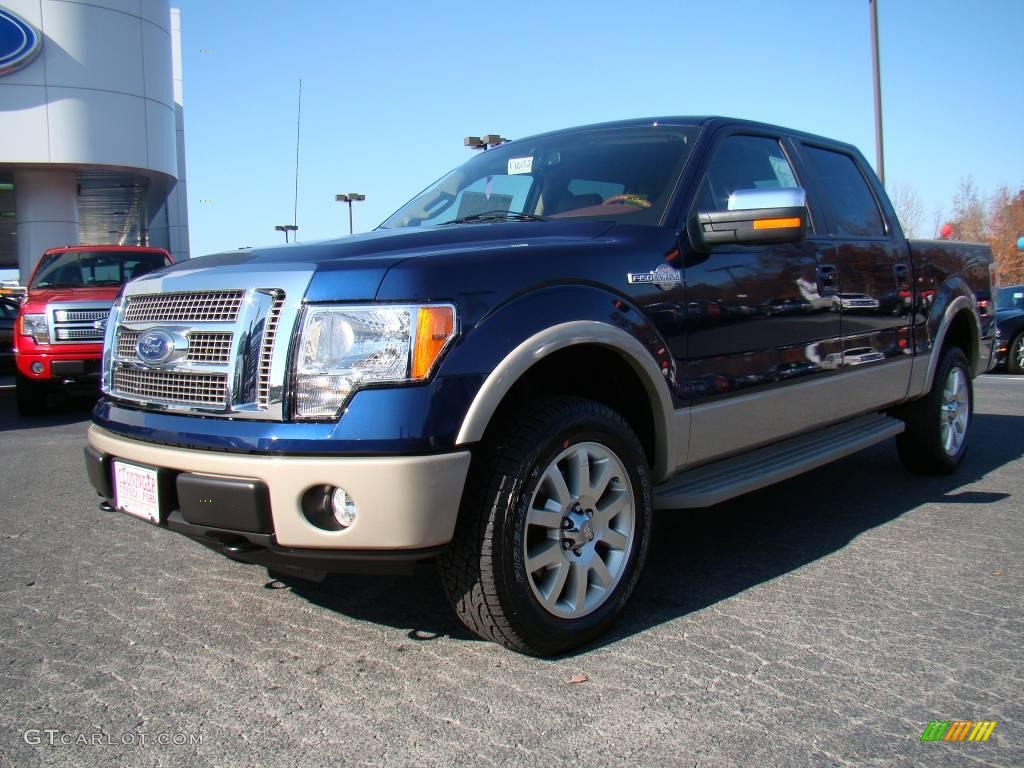 2010 F150 King Ranch SuperCrew 4x4 - Dark Blue Pearl Metallic / Chapparal Leather photo #6