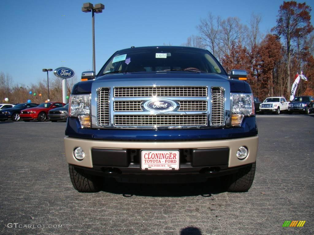 2010 F150 King Ranch SuperCrew 4x4 - Dark Blue Pearl Metallic / Chapparal Leather photo #7