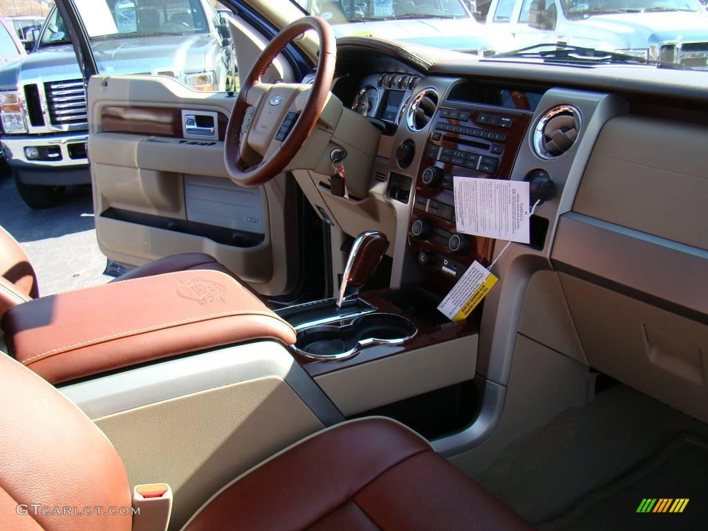 2010 F150 King Ranch SuperCrew 4x4 - Dark Blue Pearl Metallic / Chapparal Leather photo #13