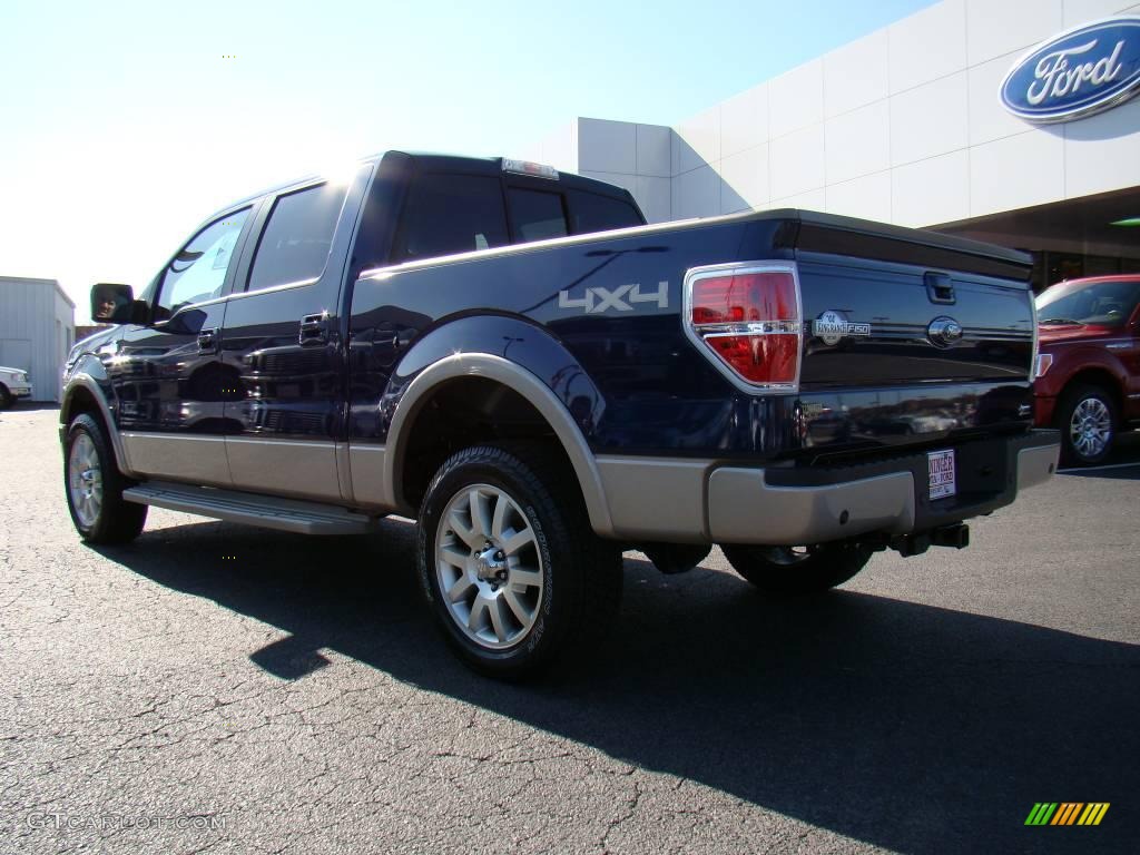 2010 F150 King Ranch SuperCrew 4x4 - Dark Blue Pearl Metallic / Chapparal Leather photo #31