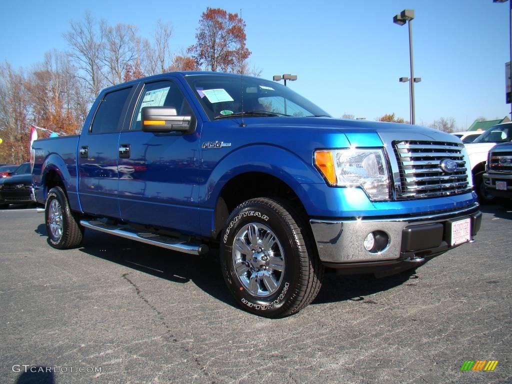 2010 F150 XLT SuperCrew 4x4 - Blue Flame Metallic / Medium Stone photo #1