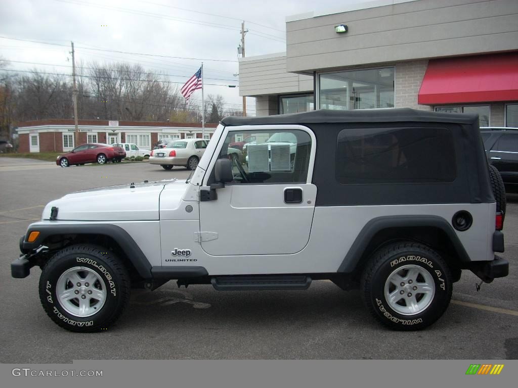 2004 Wrangler Unlimited 4x4 - Bright Silver Metallic / Dark Slate Gray photo #5