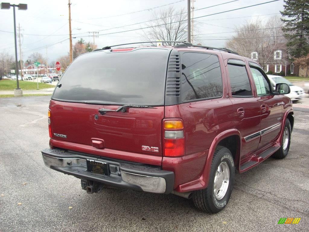 2003 Yukon SLT 4x4 - Garnet Red Metallic / Neutral/Shale photo #5