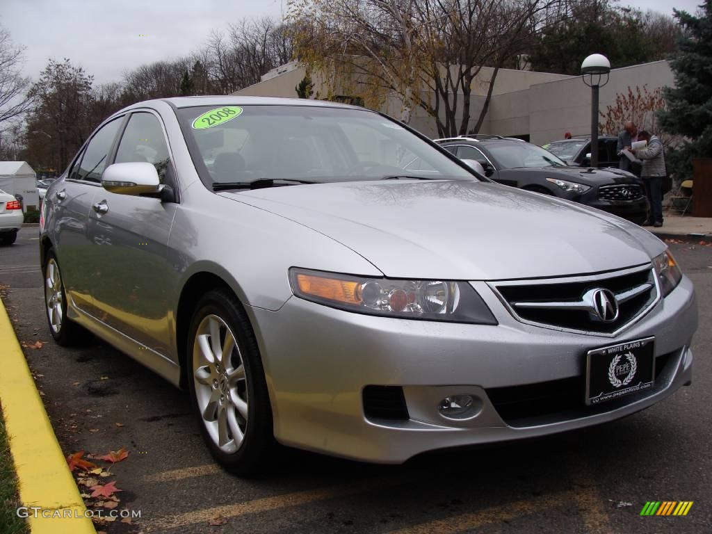 2008 TSX Sedan - Alabaster Silver Metallic / Quartz Gray photo #3