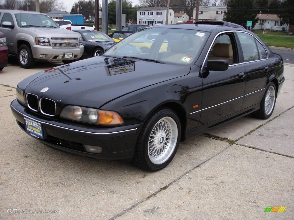 2000 5 Series 528i Sedan - Jet Black / Sand photo #1