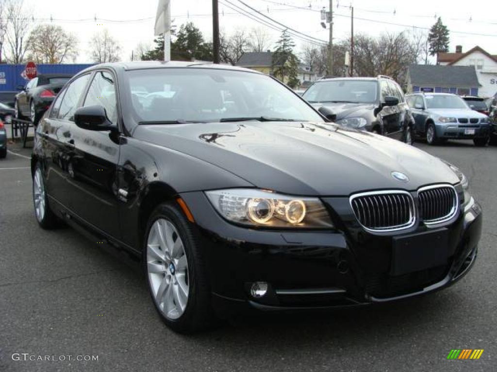 2009 3 Series 335xi Sedan - Jet Black / Saddle Brown Dakota Leather photo #2