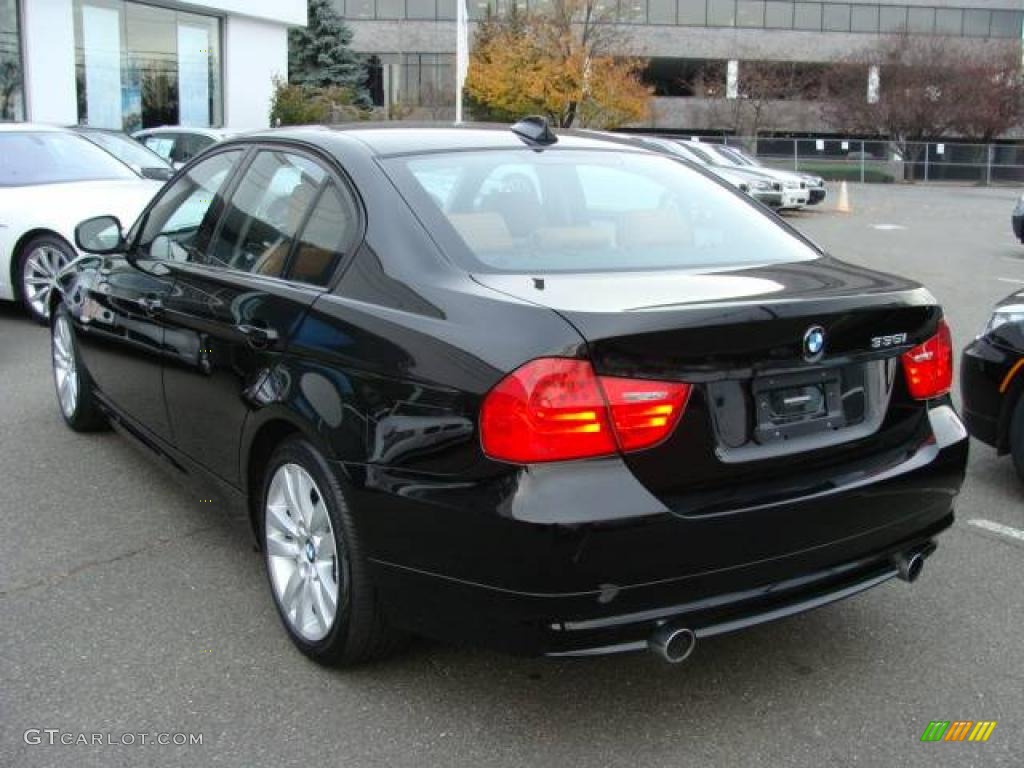 2009 3 Series 335xi Sedan - Jet Black / Saddle Brown Dakota Leather photo #6