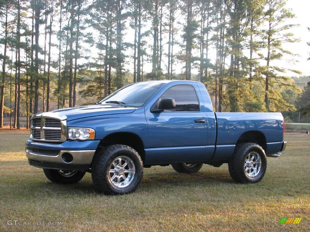 2004 Ram 1500 ST Regular Cab 4x4 - Atlantic Blue Pearl / Taupe photo #1