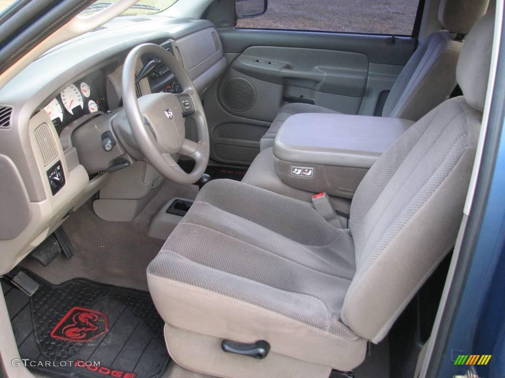 2004 Ram 1500 ST Regular Cab 4x4 - Atlantic Blue Pearl / Taupe photo #7