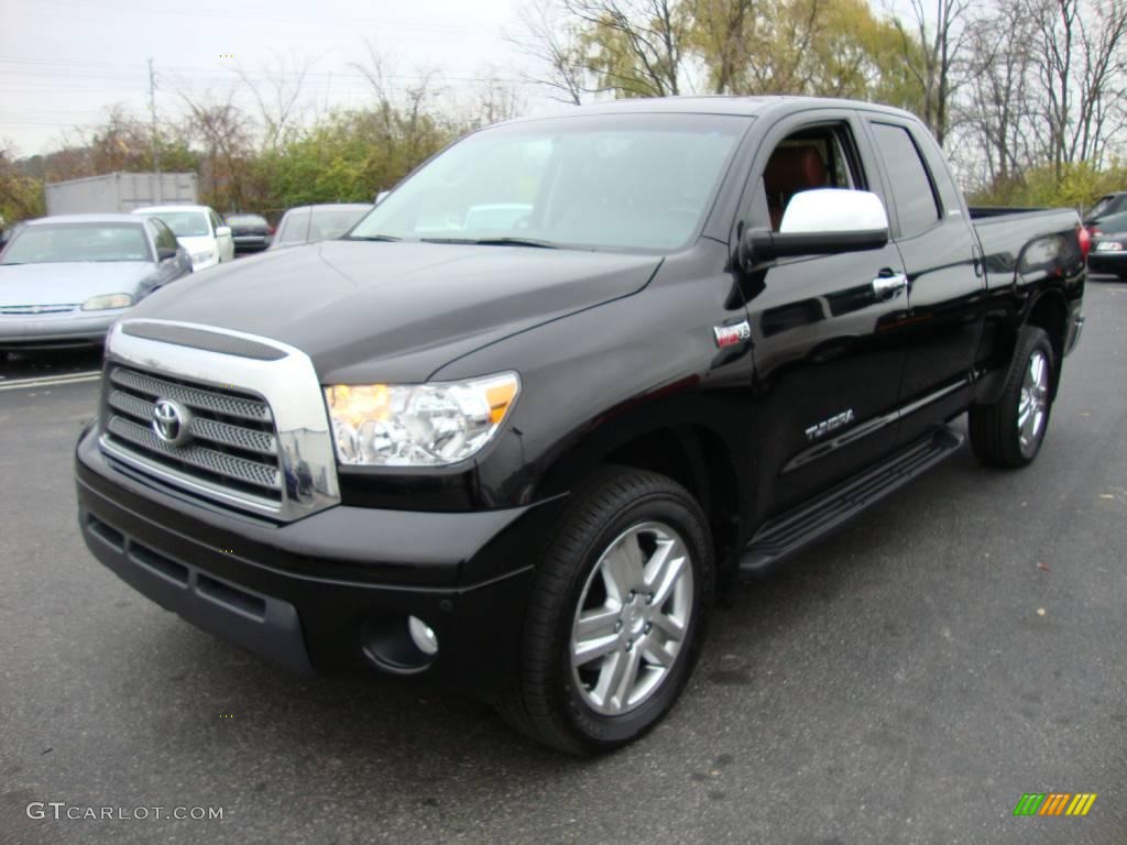 2008 Tundra Limited Double Cab 4x4 - Black / Red Rock photo #1