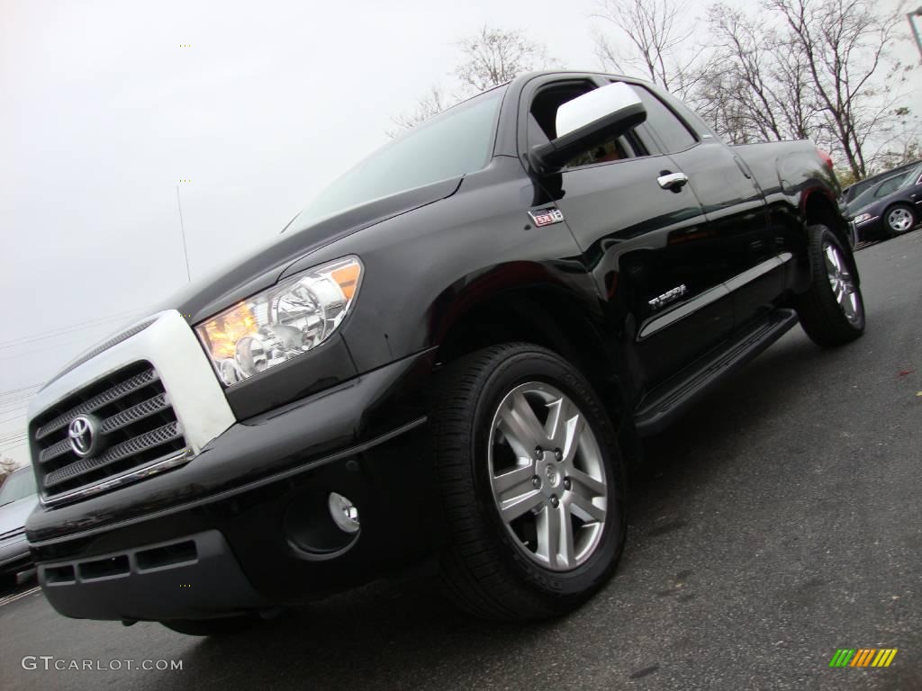 2008 Tundra Limited Double Cab 4x4 - Black / Red Rock photo #2