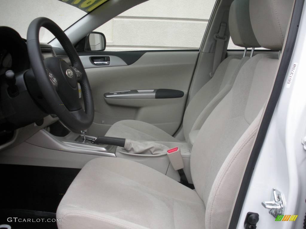 2009 Impreza 2.5i Premium Sedan - Satin White Pearl / Ivory photo #9