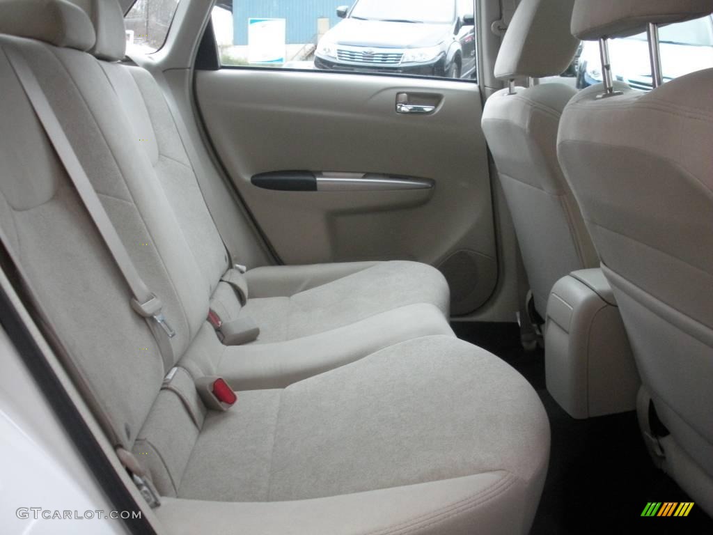 2009 Impreza 2.5i Premium Sedan - Satin White Pearl / Ivory photo #12