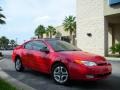 2003 Red Saturn ION 3 Quad Coupe  photo #4