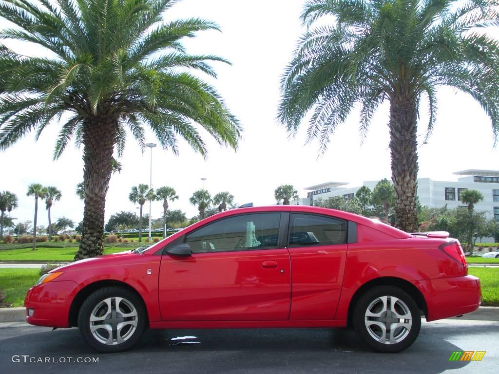 2003 ION 3 Quad Coupe - Red / Tan photo #1