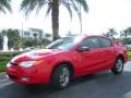 2003 Red Saturn ION 3 Quad Coupe  photo #2