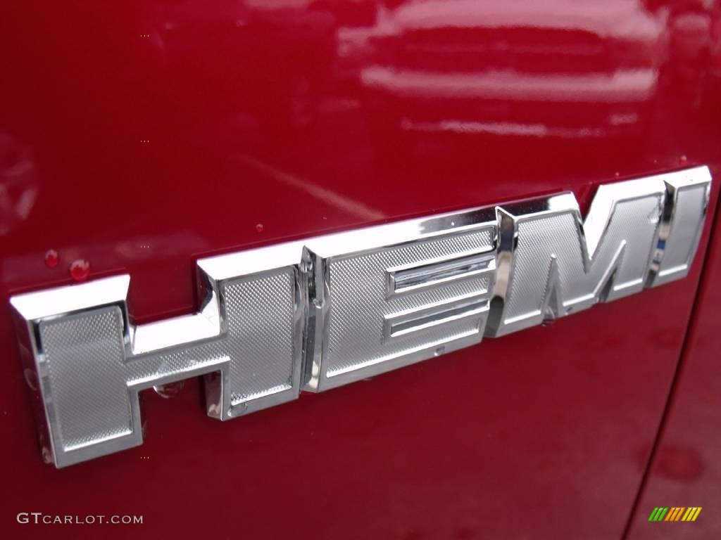 2010 Ram 1500 Laramie Crew Cab - Inferno Red Crystal Pearl / Light Pebble Beige/Bark Brown photo #6