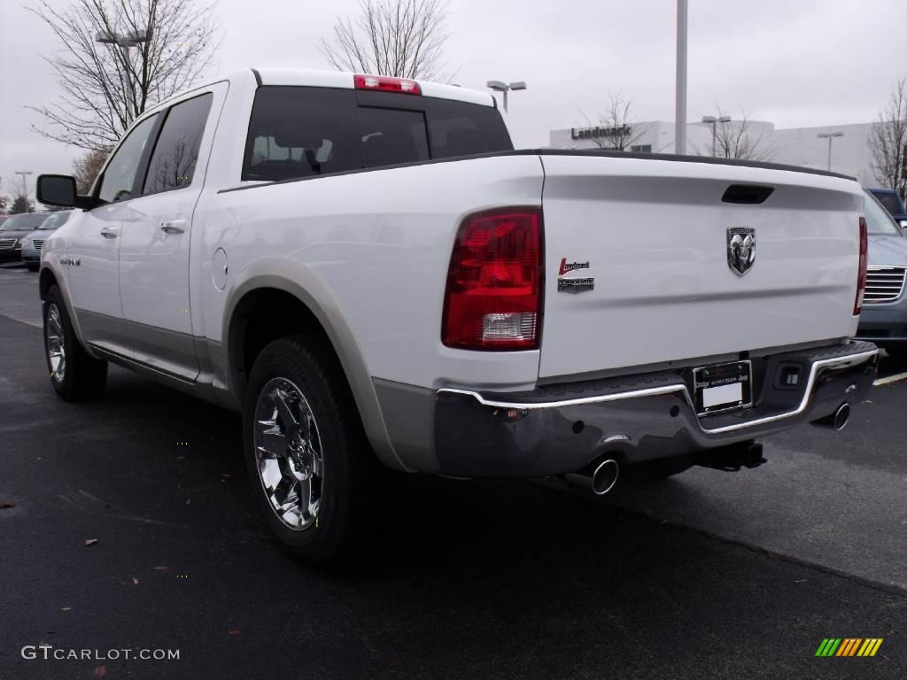 2010 Ram 1500 Laramie Crew Cab - Stone White / Dark Slate Gray photo #2