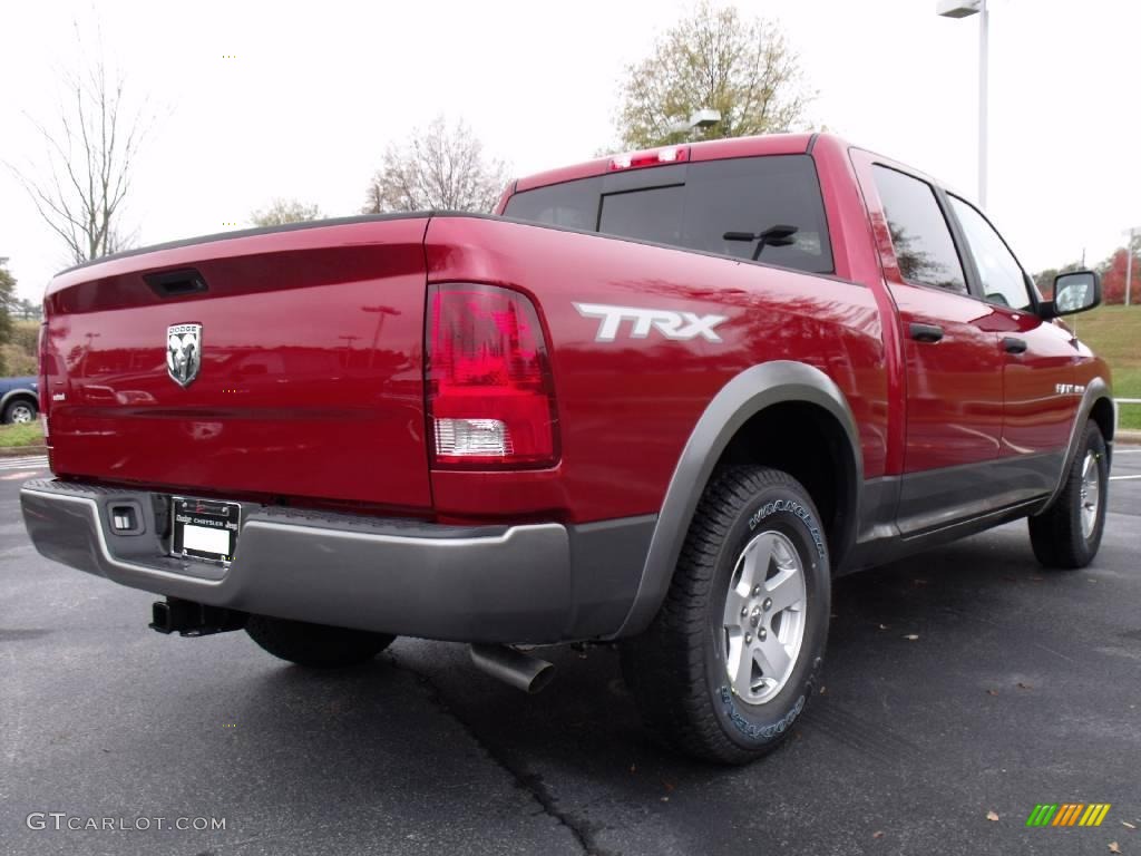 2010 Ram 1500 TRX Crew Cab - Inferno Red Crystal Pearl / Dark Slate/Medium Graystone photo #3