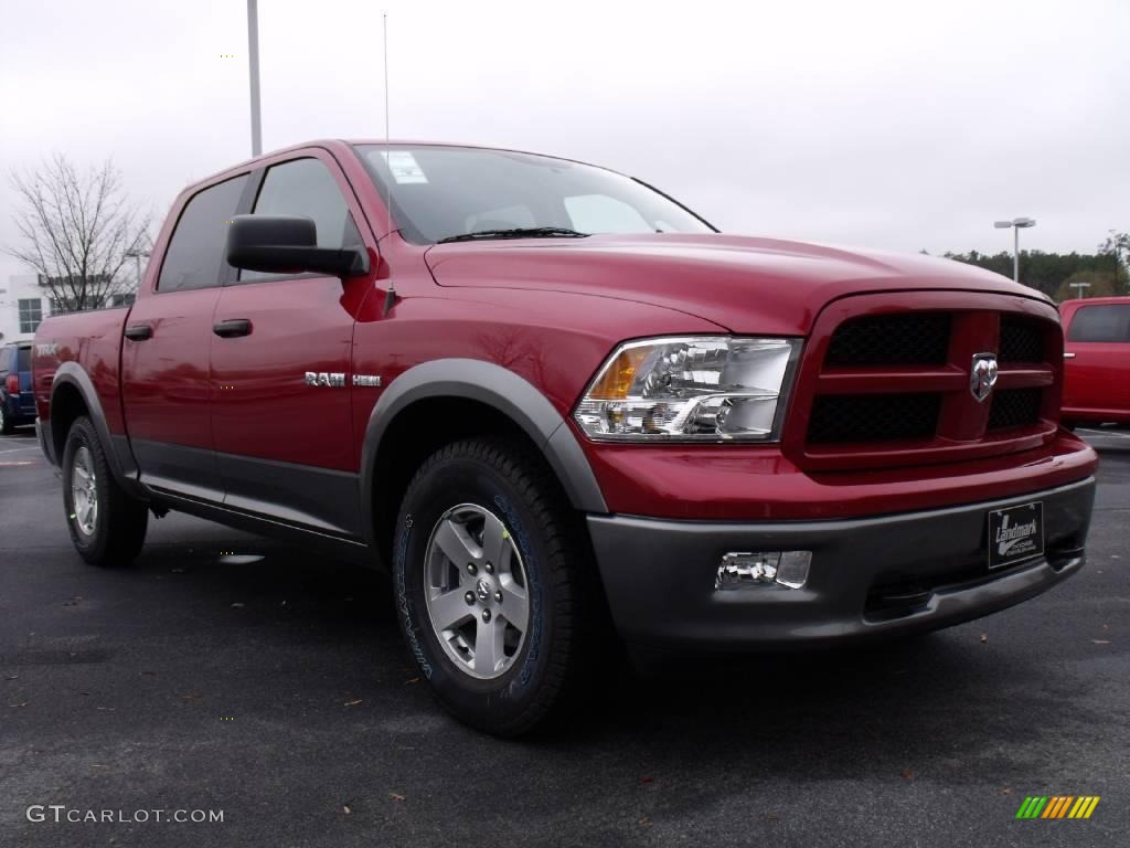 2010 Ram 1500 TRX Crew Cab - Inferno Red Crystal Pearl / Dark Slate/Medium Graystone photo #4