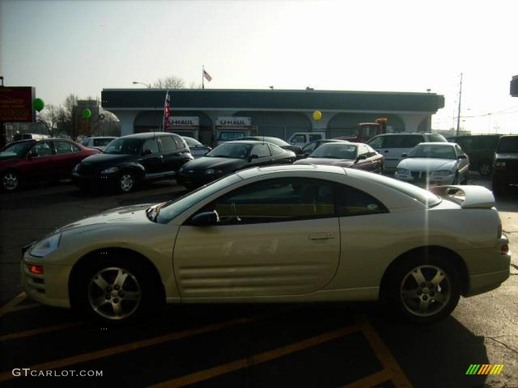 2003 Eclipse GS Coupe - Dover White Pearl / Sand Blast photo #7
