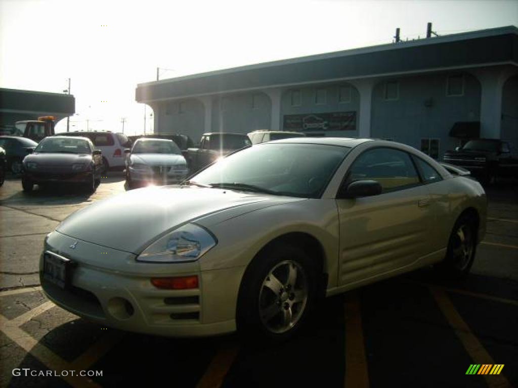 2003 Eclipse GS Coupe - Dover White Pearl / Sand Blast photo #8