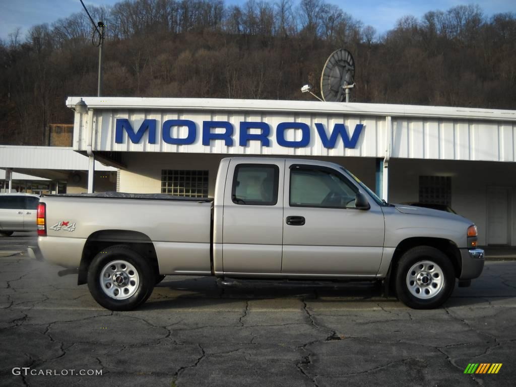 2006 Sierra 1500 Extended Cab 4x4 - Silver Birch Metallic / Dark Pewter photo #1