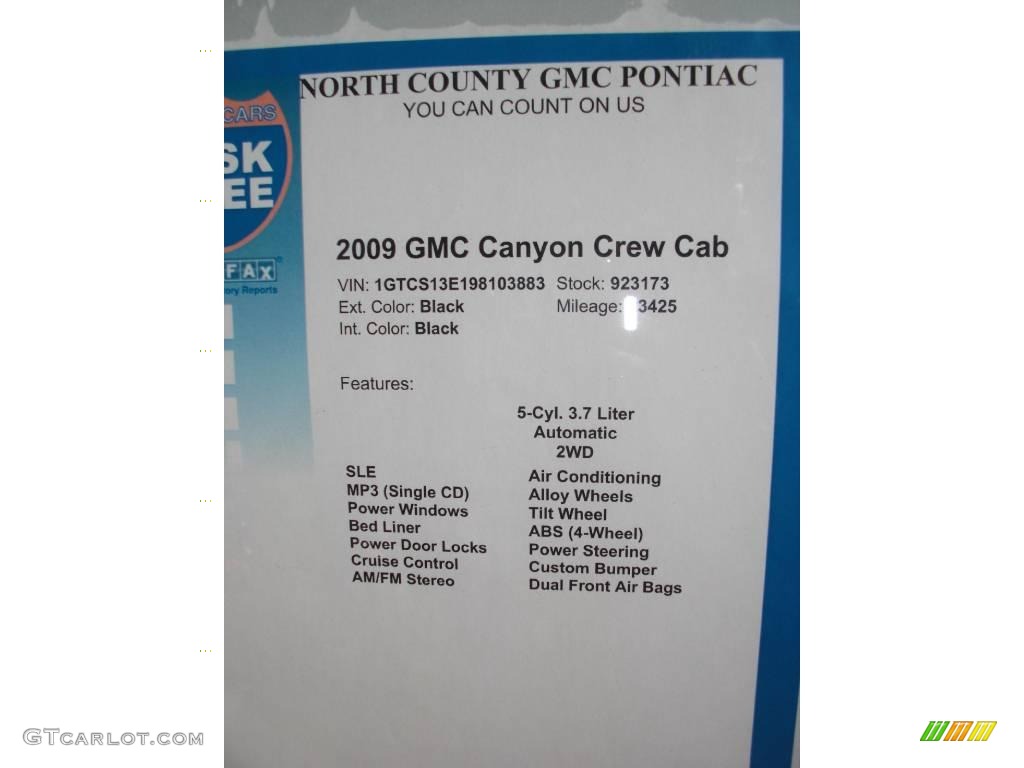 2009 Canyon SLE Crew Cab - Onyx Black / Ebony photo #6