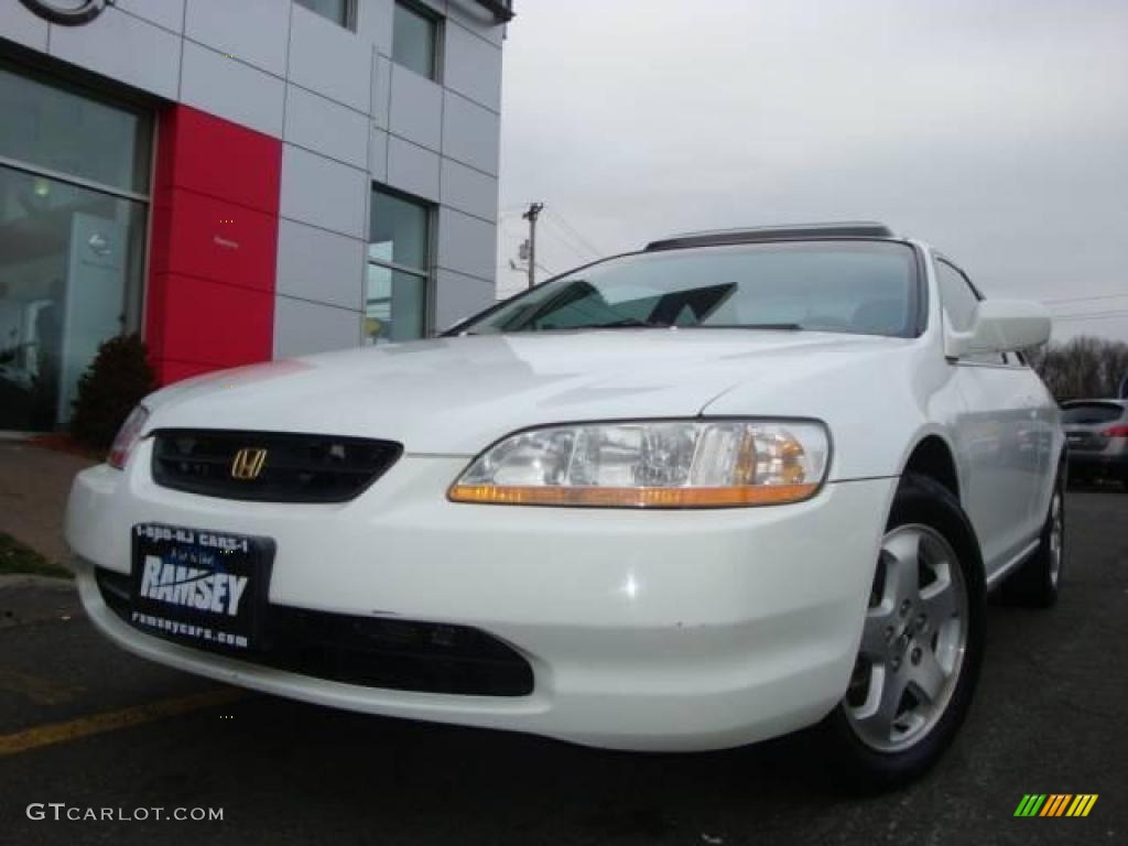 2000 Accord EX V6 Coupe - Taffeta White / Ivory photo #3