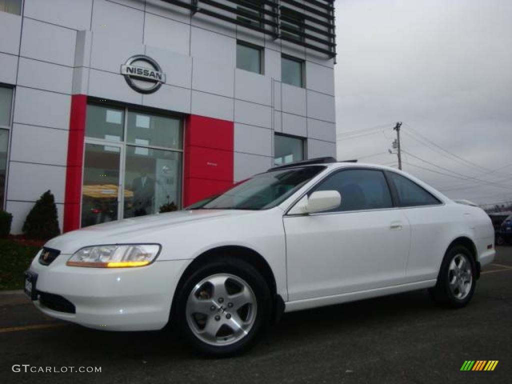 2000 Accord EX V6 Coupe - Taffeta White / Ivory photo #5
