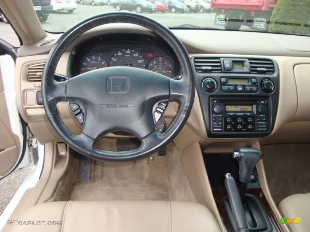 2000 Accord EX V6 Coupe - Taffeta White / Ivory photo #34