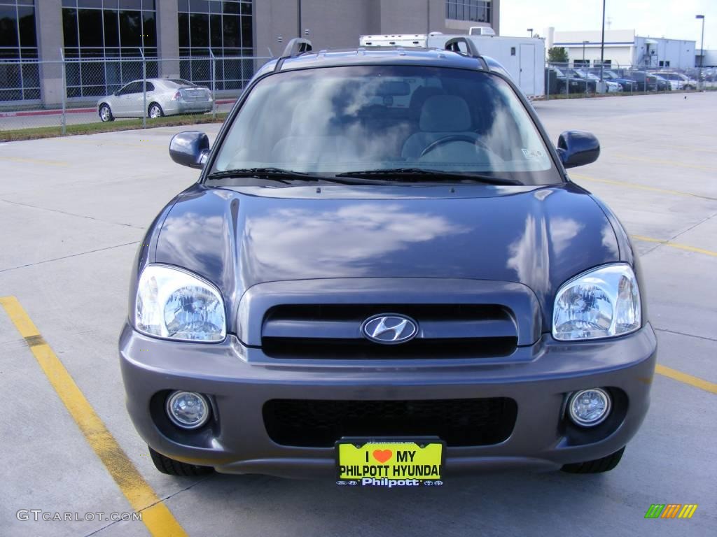 2005 Santa Fe GLS - Moonlit Blue / Gray photo #8