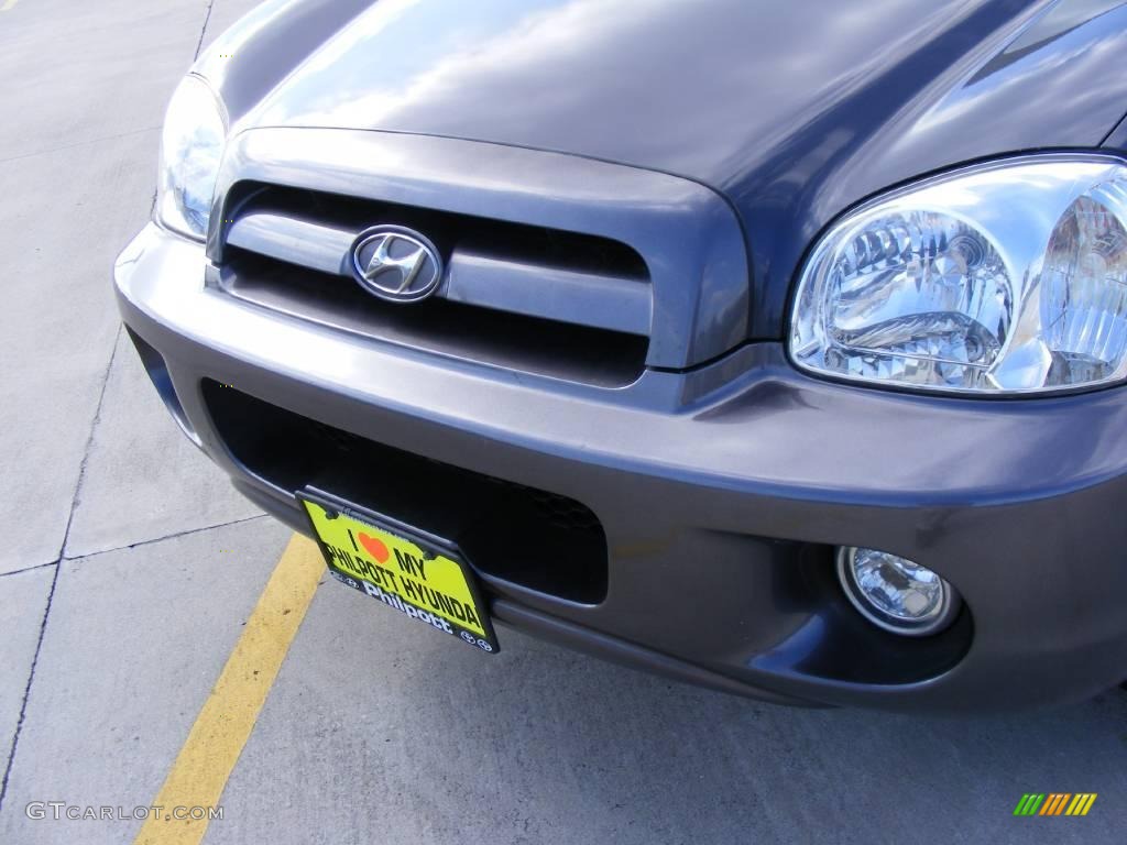 2005 Santa Fe GLS - Moonlit Blue / Gray photo #12