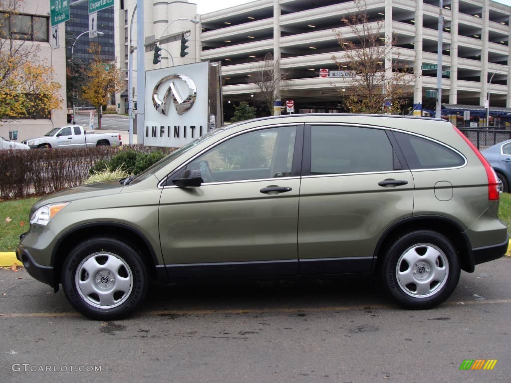 2008 CR-V LX 4WD - Green Tea Metallic / Ivory photo #8